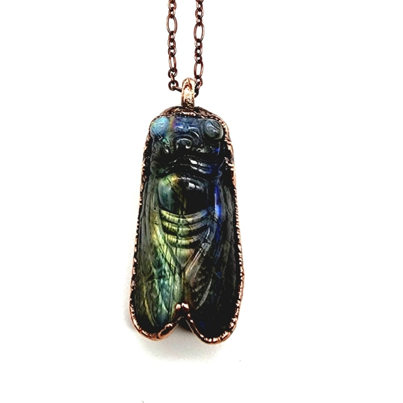 Carved Cicada Necklace ( SOLD ) - Picture 2 of 4